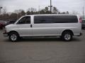 Sheer Silver Metallic 2010 Chevrolet Express LT 3500 Extended Passenger Van Exterior