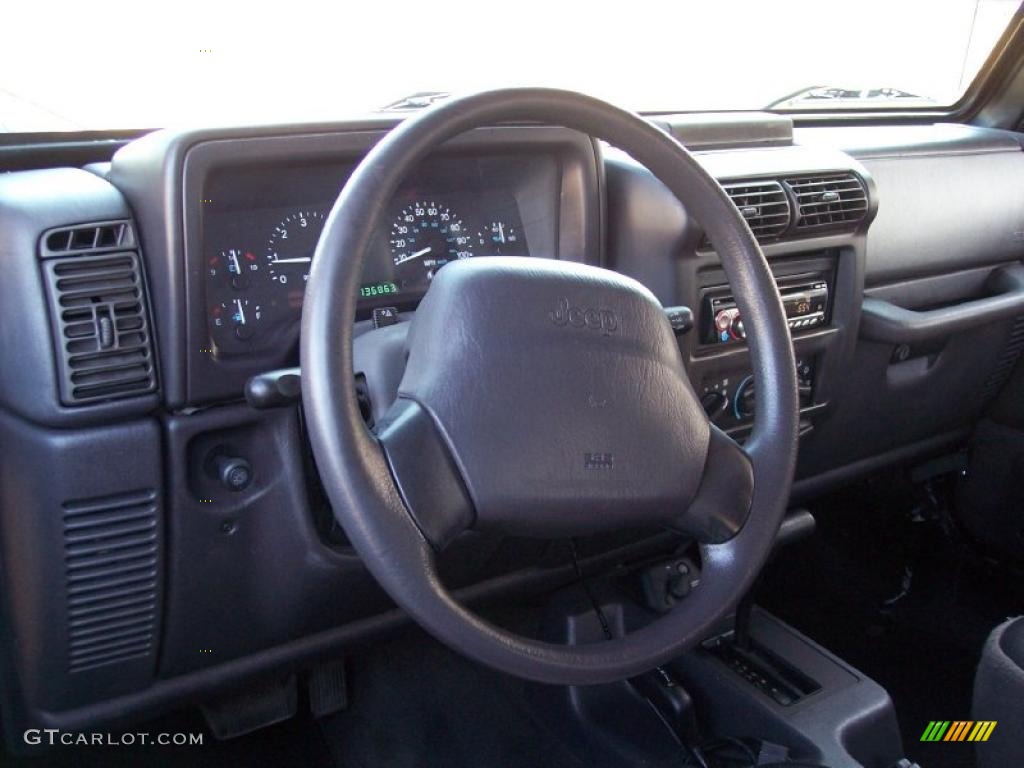 2000 Jeep Wrangler SE 4x4 Agate Steering Wheel Photo #45753846