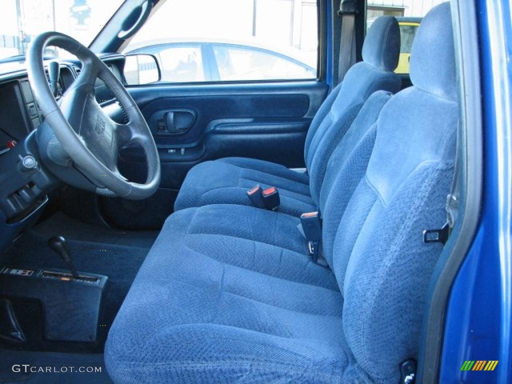 1997 Sierra 1500 SLE Extended Cab 4x4 - Bright Blue Metallic / Blue photo #8