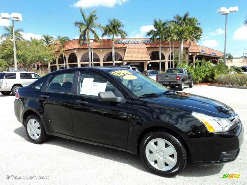2010 Focus S Sedan - Ebony Black / Medium Stone photo #1