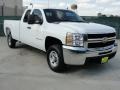 2009 Summit White Chevrolet Silverado 2500HD Work Truck Extended Cab  photo #1