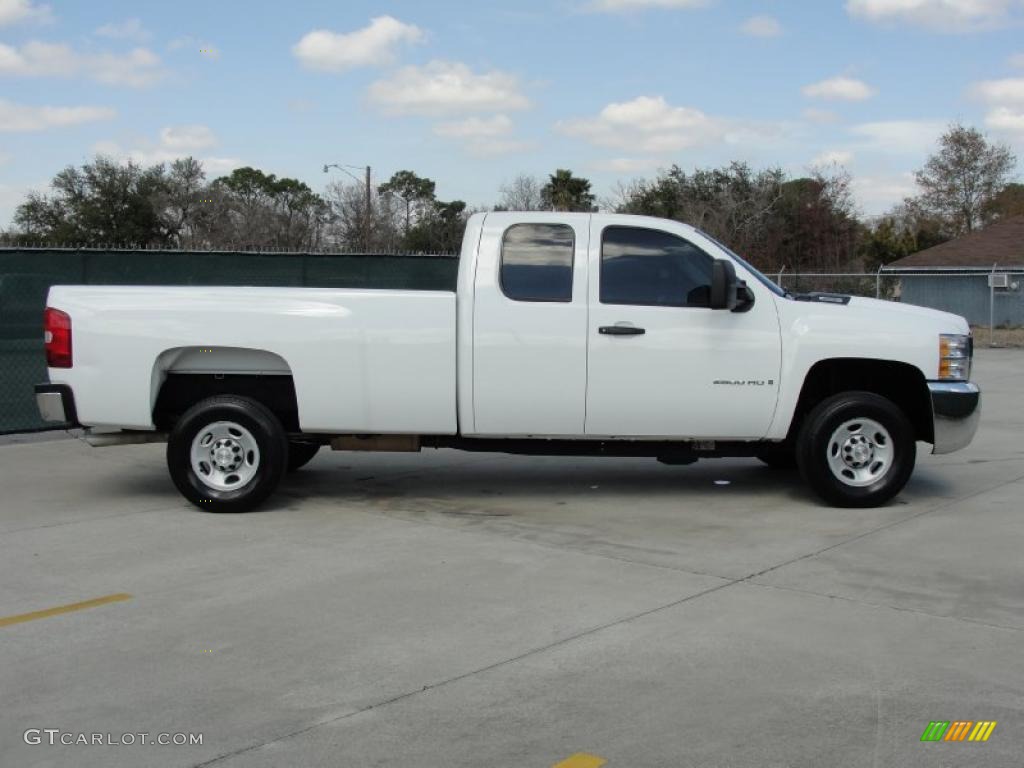 Summit White 2009 Chevrolet Silverado 2500HD Work Truck Extended Cab Exterior Photo #45755286