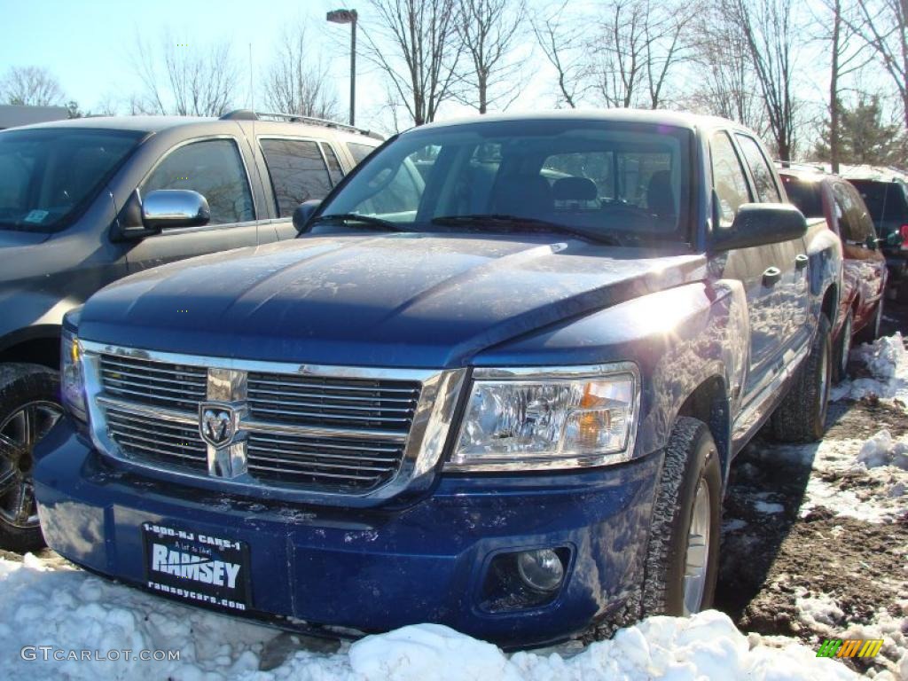 2008 Dakota Laramie Crew Cab 4x4 - Deep Water Blue Pearl / Dark Slate Gray/Medium Slate Gray photo #1