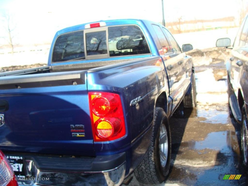 2008 Dakota Laramie Crew Cab 4x4 - Deep Water Blue Pearl / Dark Slate Gray/Medium Slate Gray photo #5
