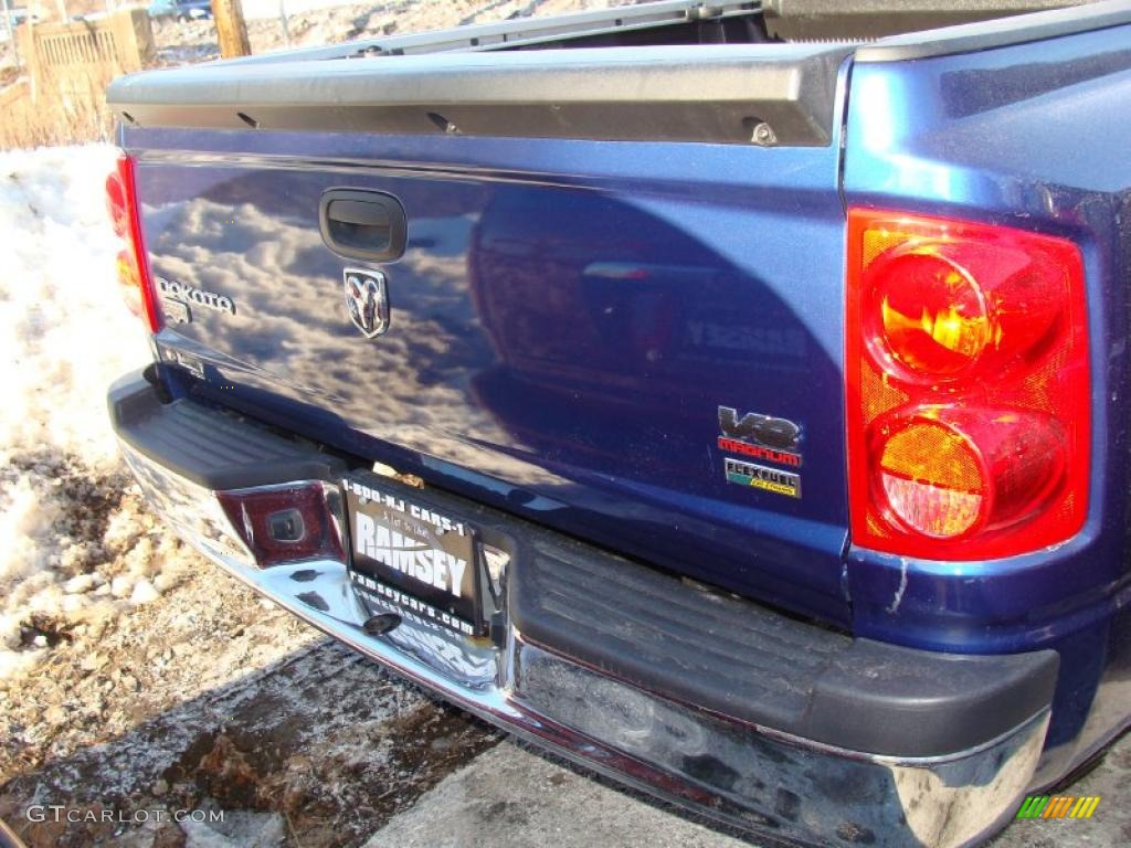 2008 Dakota Laramie Crew Cab 4x4 - Deep Water Blue Pearl / Dark Slate Gray/Medium Slate Gray photo #6