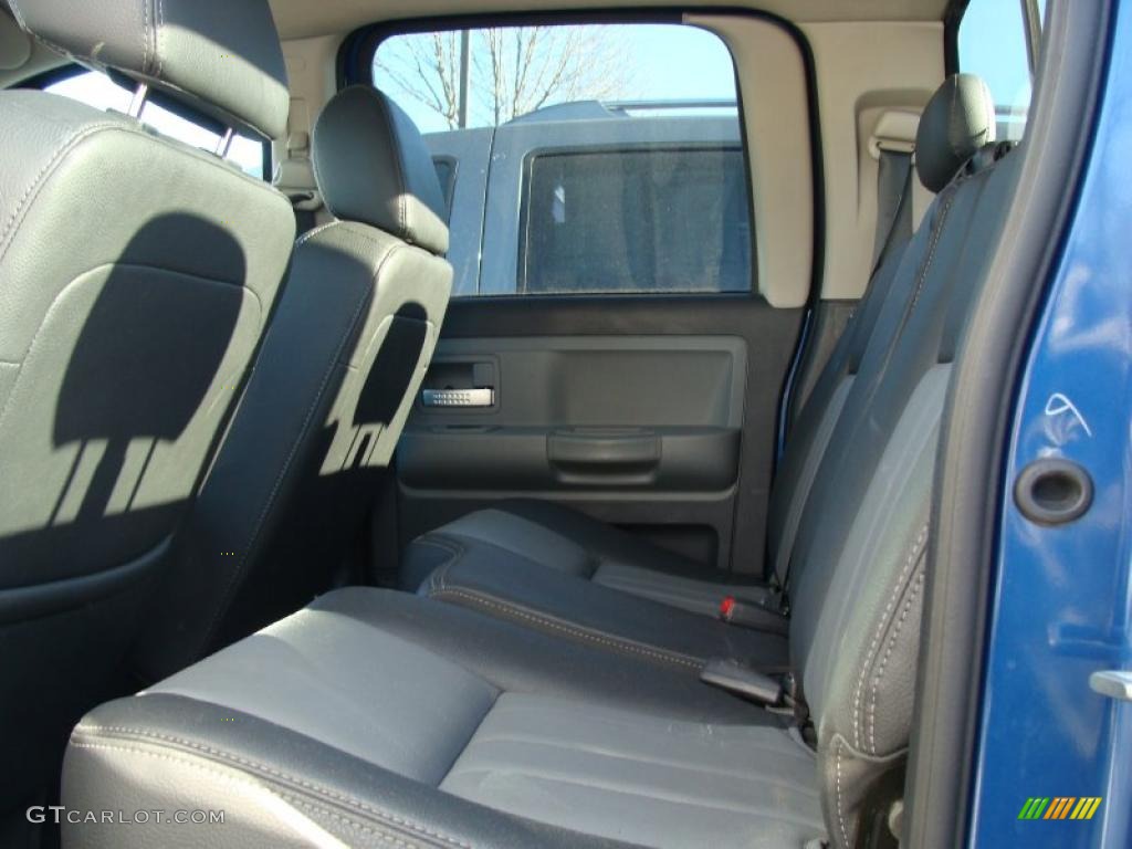 2008 Dakota Laramie Crew Cab 4x4 - Deep Water Blue Pearl / Dark Slate Gray/Medium Slate Gray photo #8