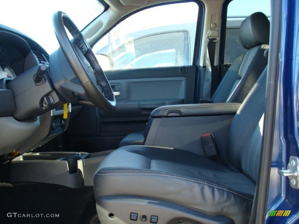 2008 Dakota Laramie Crew Cab 4x4 - Deep Water Blue Pearl / Dark Slate Gray/Medium Slate Gray photo #9