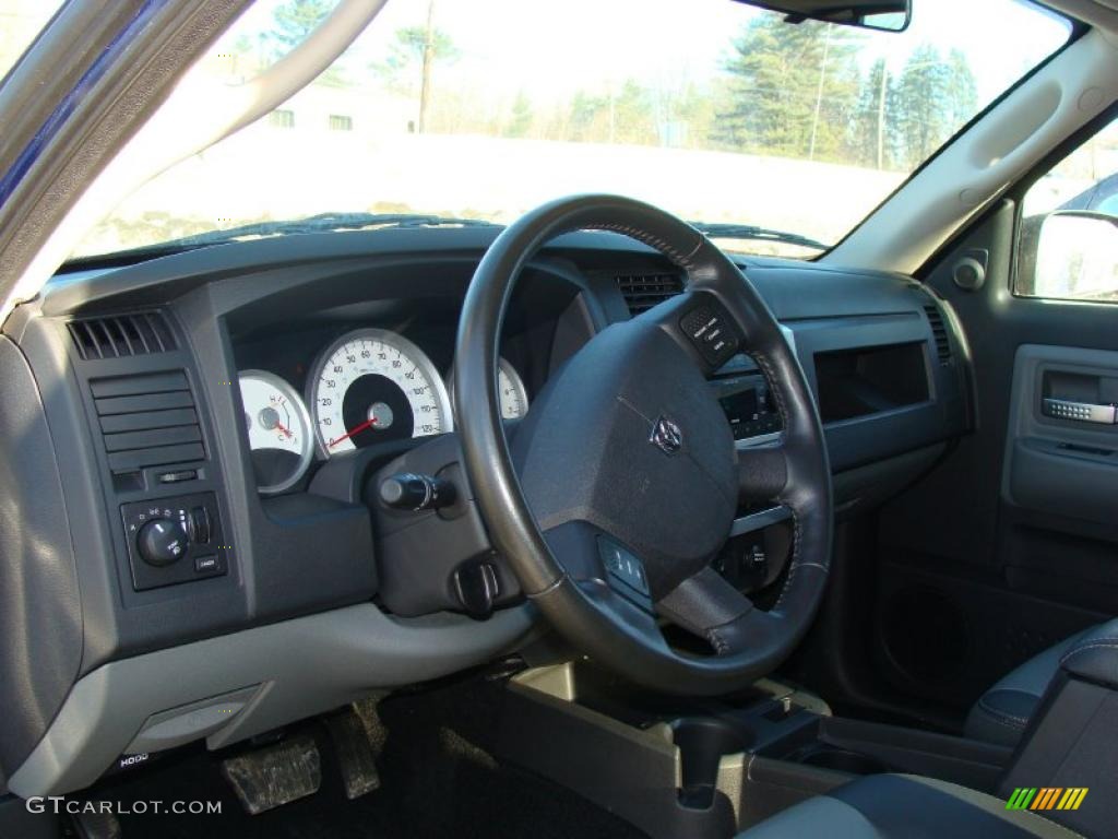 2008 Dakota Laramie Crew Cab 4x4 - Deep Water Blue Pearl / Dark Slate Gray/Medium Slate Gray photo #12