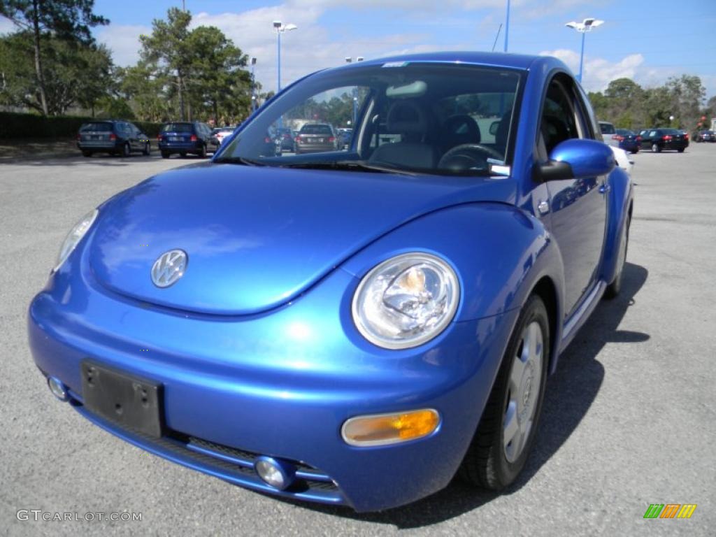 2001 New Beetle GLS Coupe - Techno Blue Pearl / Light Grey photo #1