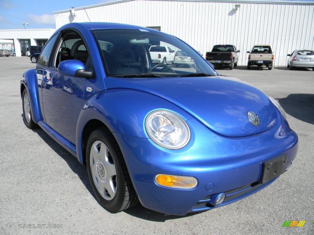 2001 New Beetle GLS Coupe - Techno Blue Pearl / Light Grey photo #7