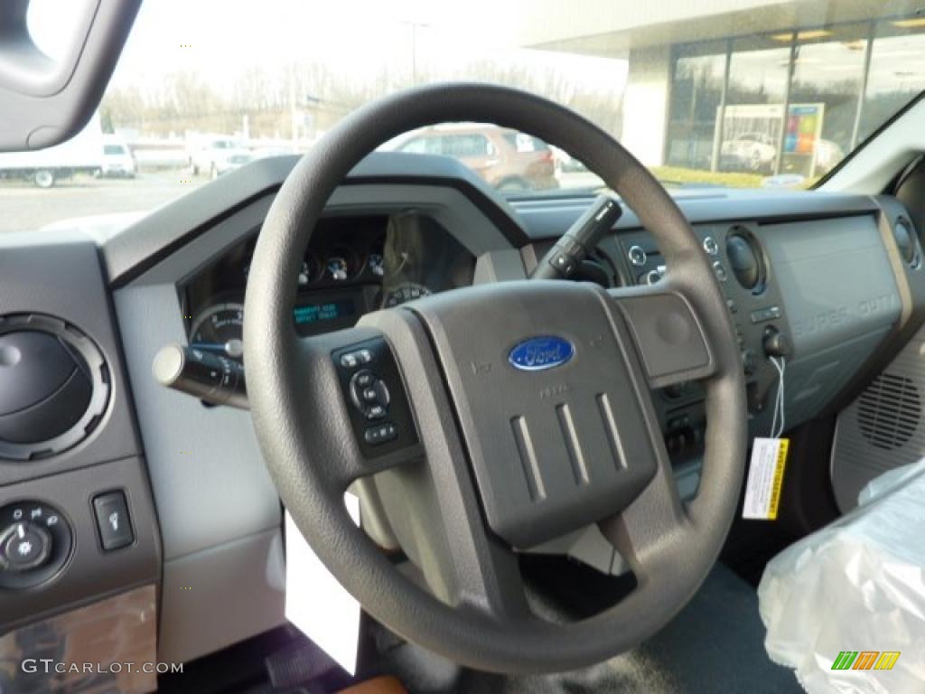 2011 Ford F350 Super Duty XL Regular Cab 4x4 Chassis Steel Steering Wheel Photo #45763799