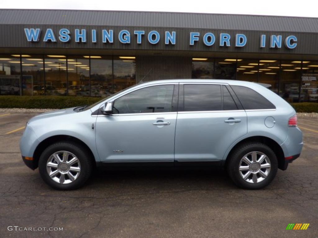 2008 MKX AWD - Light Ice Blue Metallic / Charcoal Black photo #1