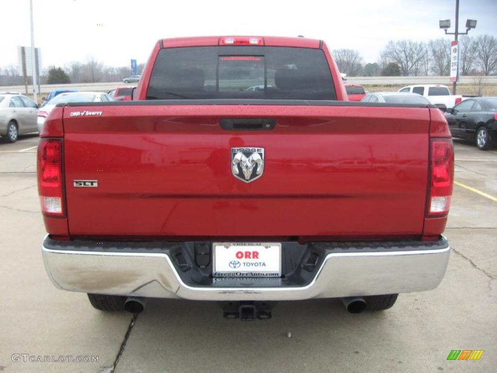 2010 Ram 1500 SLT Quad Cab - Inferno Red Crystal Pearl / Dark Slate/Medium Graystone photo #6