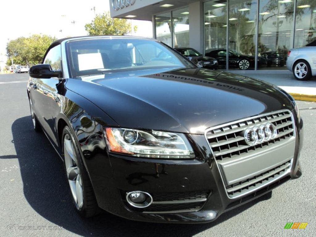 Brilliant Black 2010 Audi A5 2.0T Cabriolet Exterior Photo #45780245