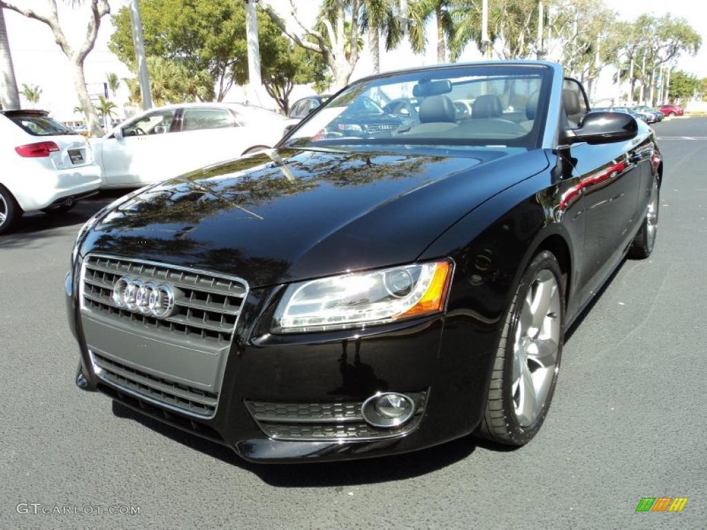 Brilliant Black 2010 Audi A5 2.0T Cabriolet Exterior Photo #45780325