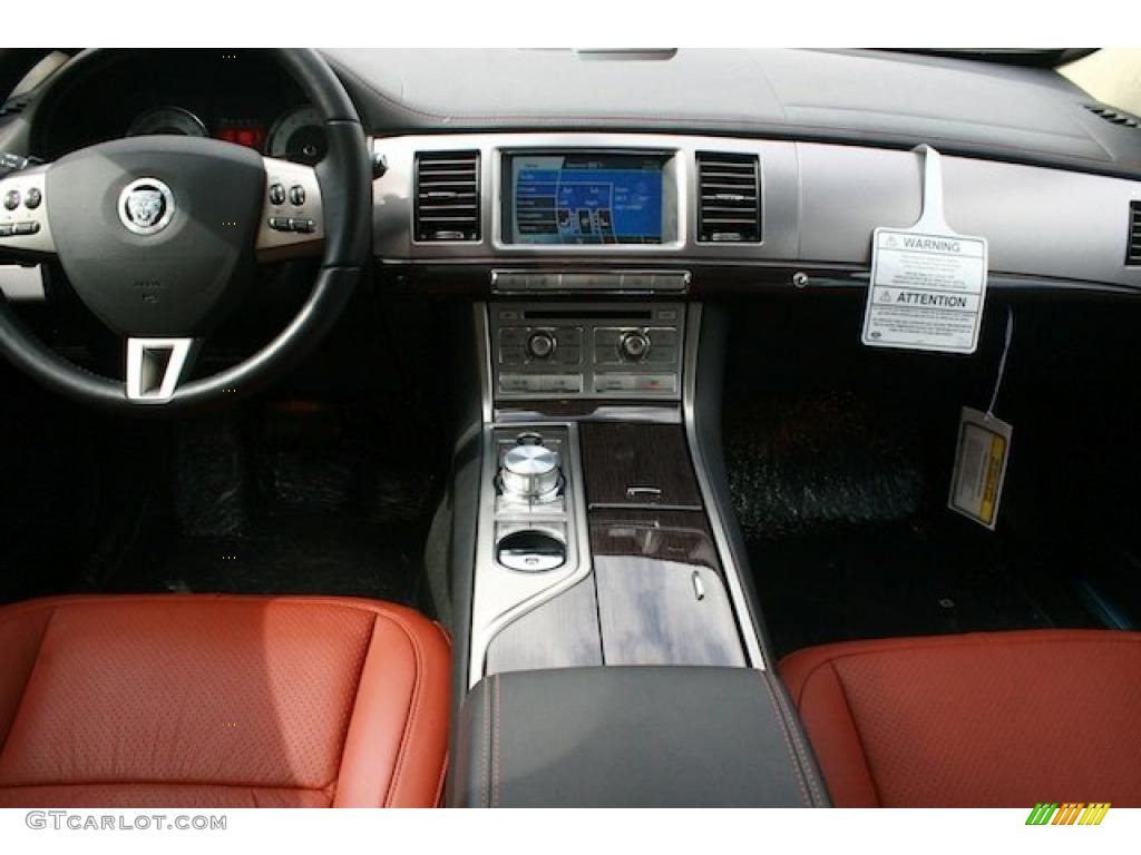 2011 Jaguar XF XF Supercharged Sedan Spice Red/Warm Charcoal Dashboard Photo #45780913