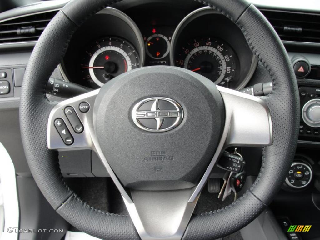 2011 Scion tC Standard tC Model Dark Charcoal Steering Wheel Photo #45781881