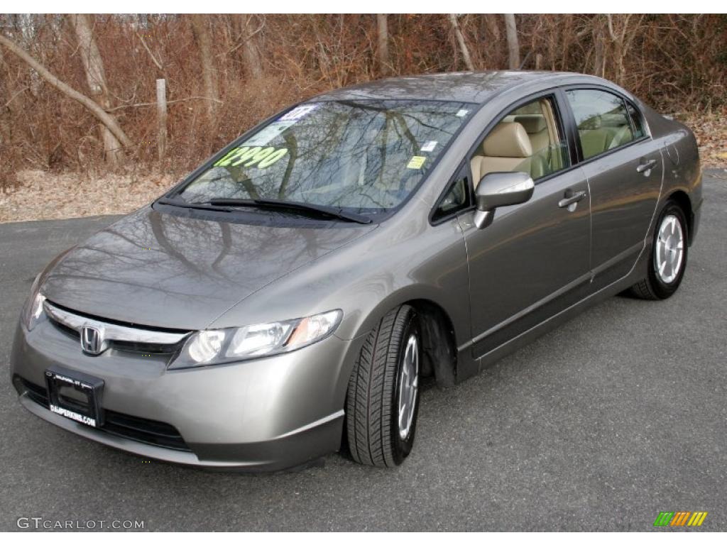 Galaxy Gray Metallic 2007 Honda Civic Hybrid Sedan Exterior Photo #45786018