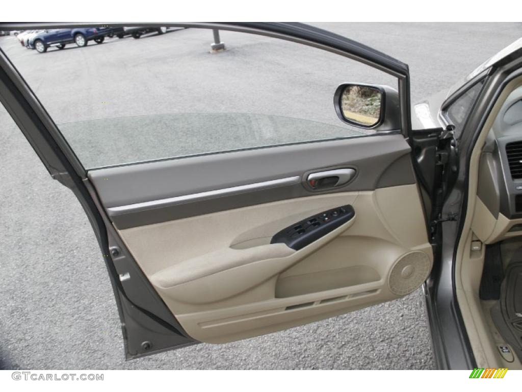 2007 Honda Civic Hybrid Sedan Ivory Door Panel Photo #45786102