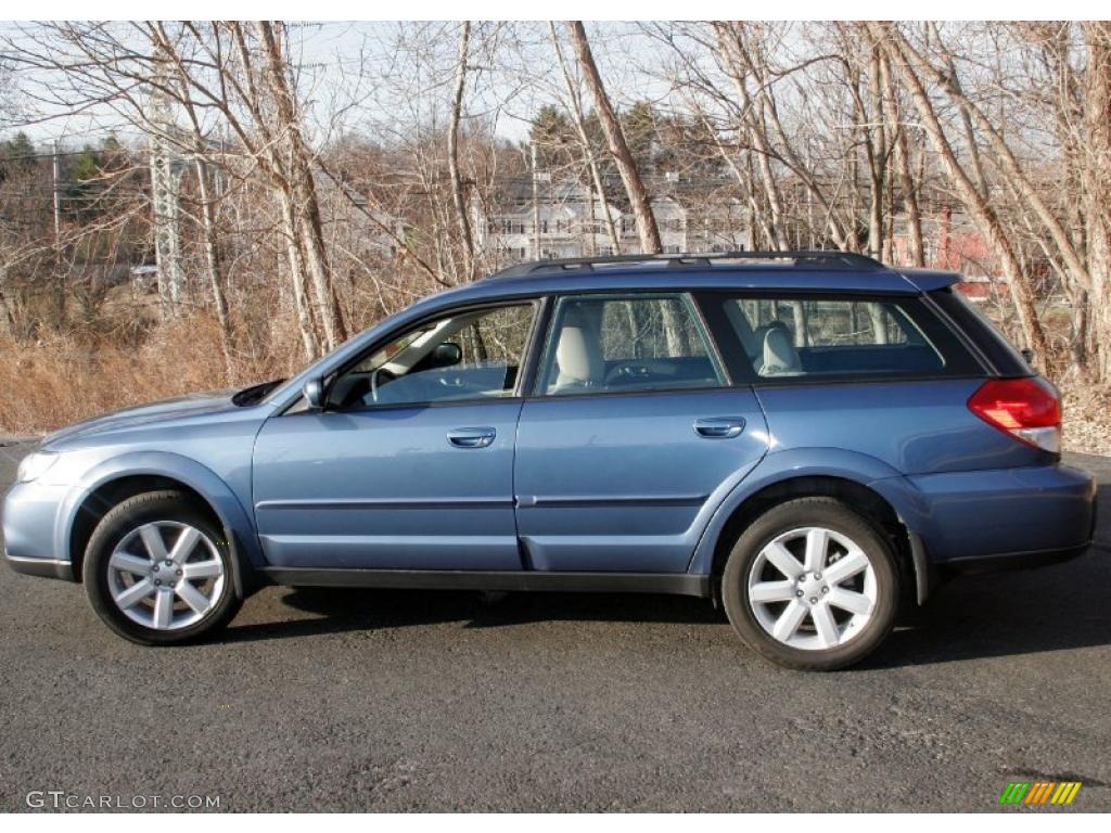 2008 Outback 2.5i Limited Wagon - Newport Blue Pearl / Warm Ivory photo #9