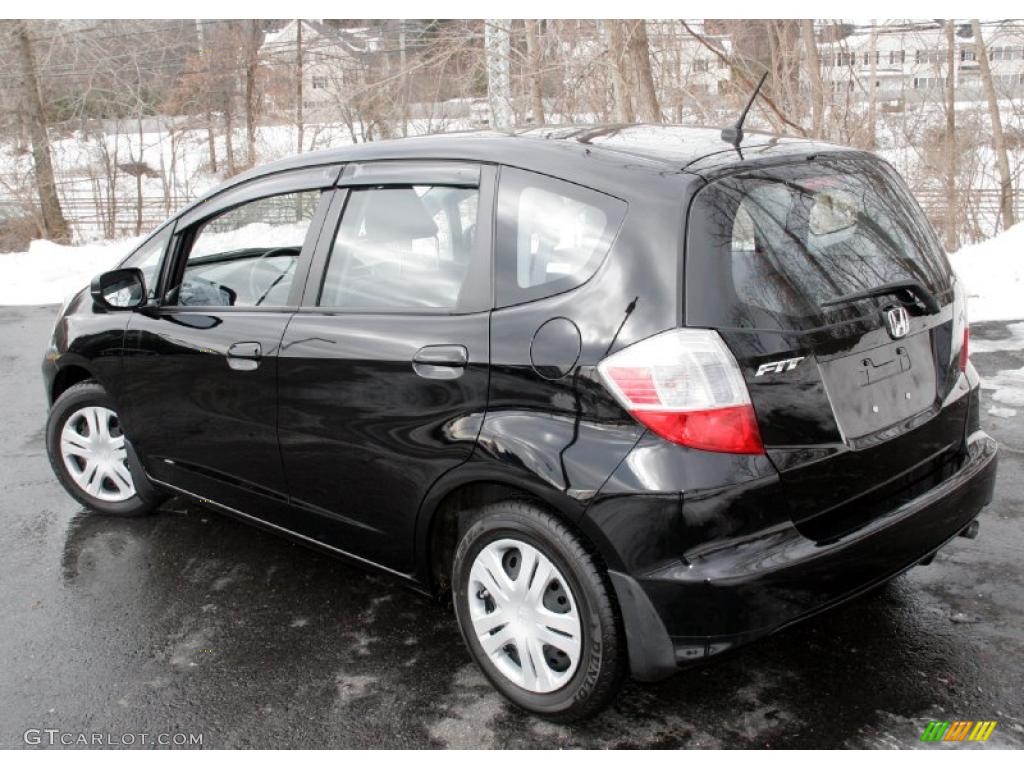 Crystal Black Pearl 2009 Honda Fit Standard Fit Model Exterior Photo #45789822