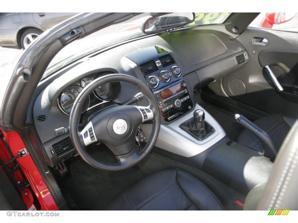 Black Interior 2008 Saturn Sky Roadster Photo #45792010