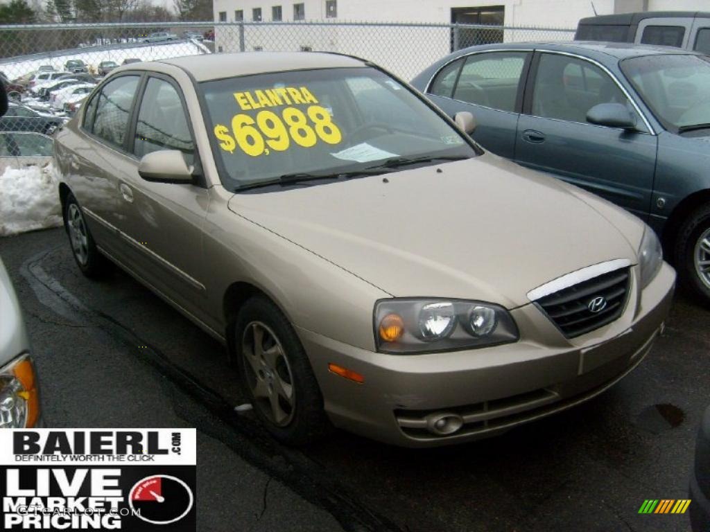 2006 Elantra GLS Sedan - Champagne Beige / Beige photo #2