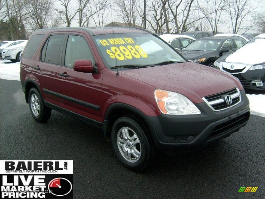 2003 CR-V EX 4WD - Chianti Red Pearl / Black photo #1