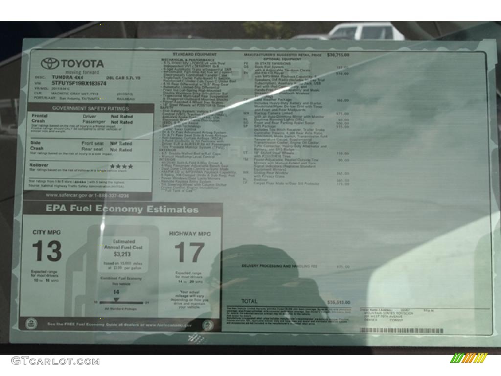 2011 Tundra SR5 Double Cab 4x4 - Magnetic Gray Metallic / Graphite Gray photo #9
