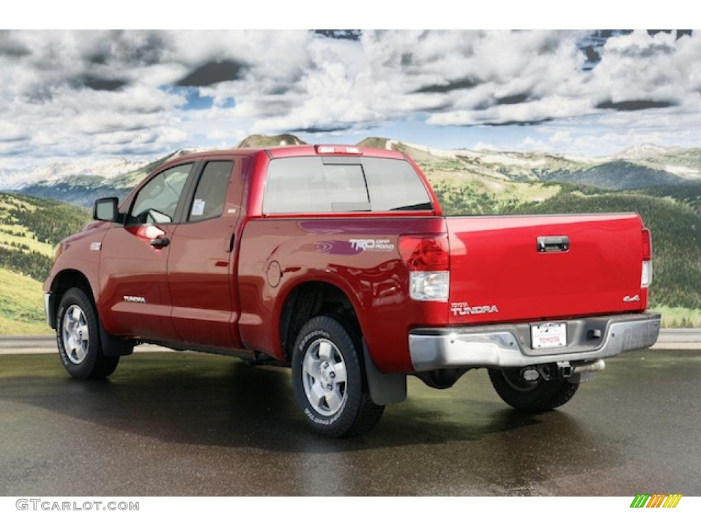 2011 Tundra TRD Double Cab 4x4 - Barcelona Red Metallic / Sand Beige photo #3