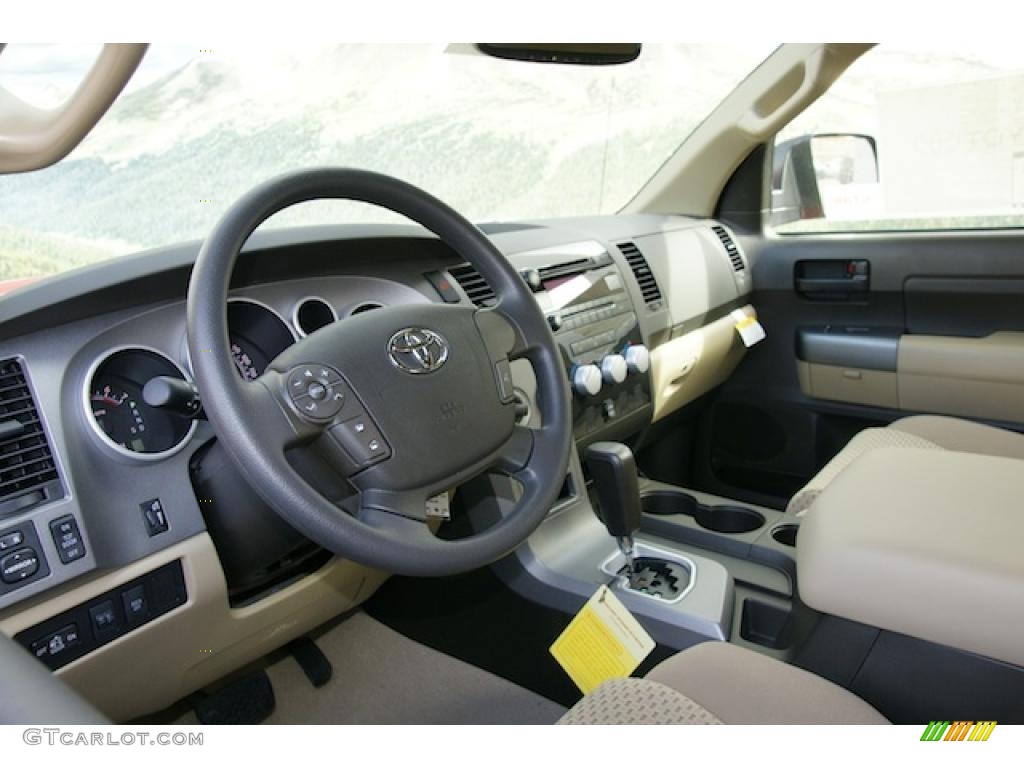 2011 Tundra TRD Double Cab 4x4 - Barcelona Red Metallic / Sand Beige photo #4