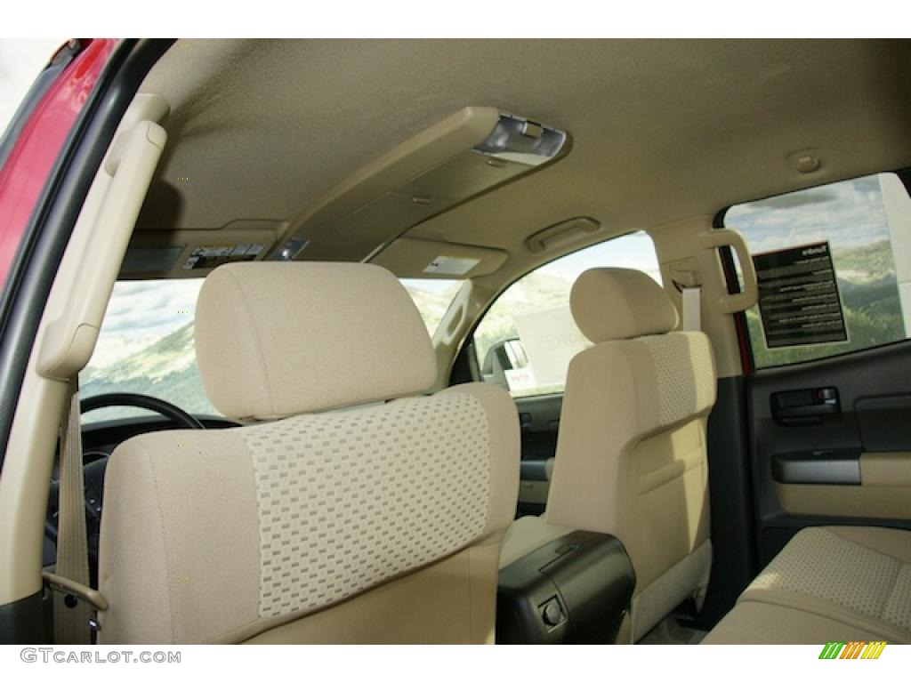 Sand Beige Interior 2011 Toyota Tundra TRD Double Cab 4x4 Photo #45796547