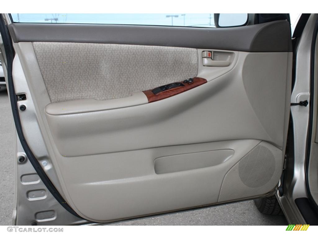 2004 Toyota Corolla LE Pebble Beige Door Panel Photo #45797075