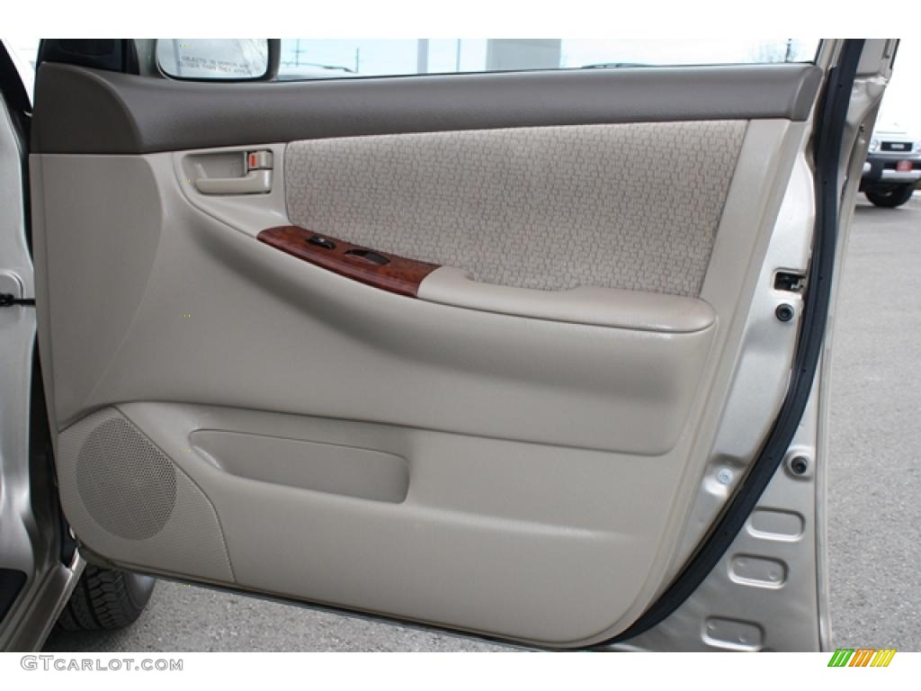 2004 Toyota Corolla LE Pebble Beige Door Panel Photo #45797079