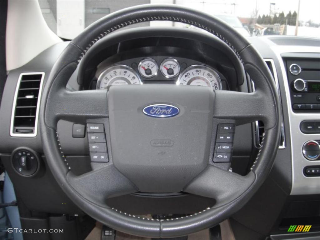2008 Ford Edge Limited AWD Medium Light Stone Steering Wheel Photo #45797199