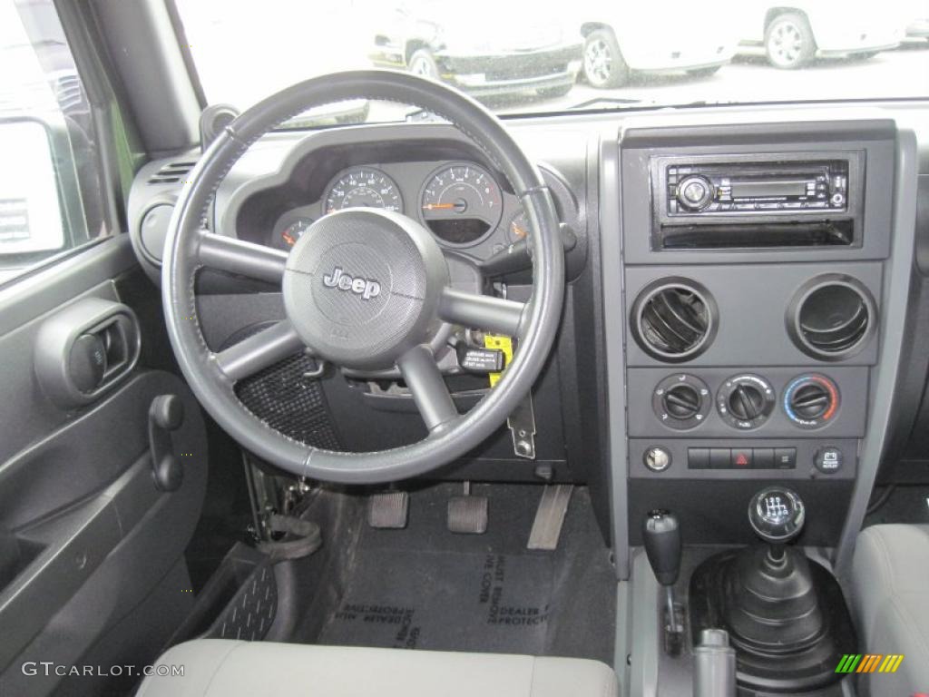2008 Jeep Wrangler X 4x4 Dark Slate Gray/Medium Slate Gray Dashboard Photo #45799151