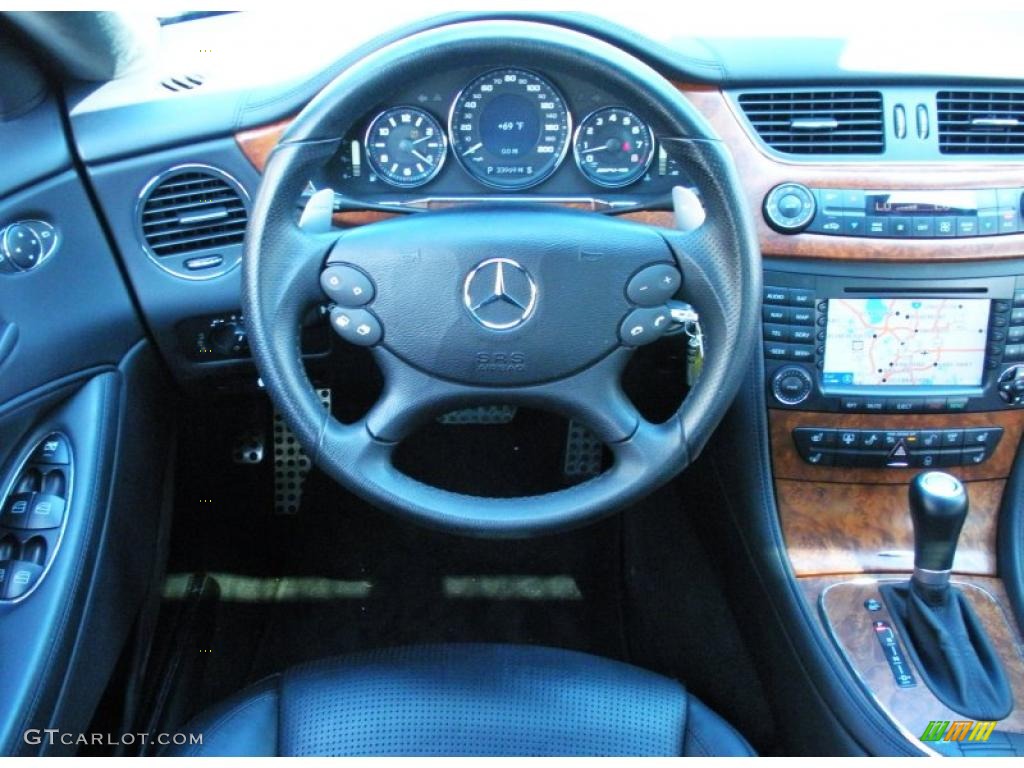 2008 Mercedes-Benz CLS 63 AMG Black Steering Wheel Photo #45801497