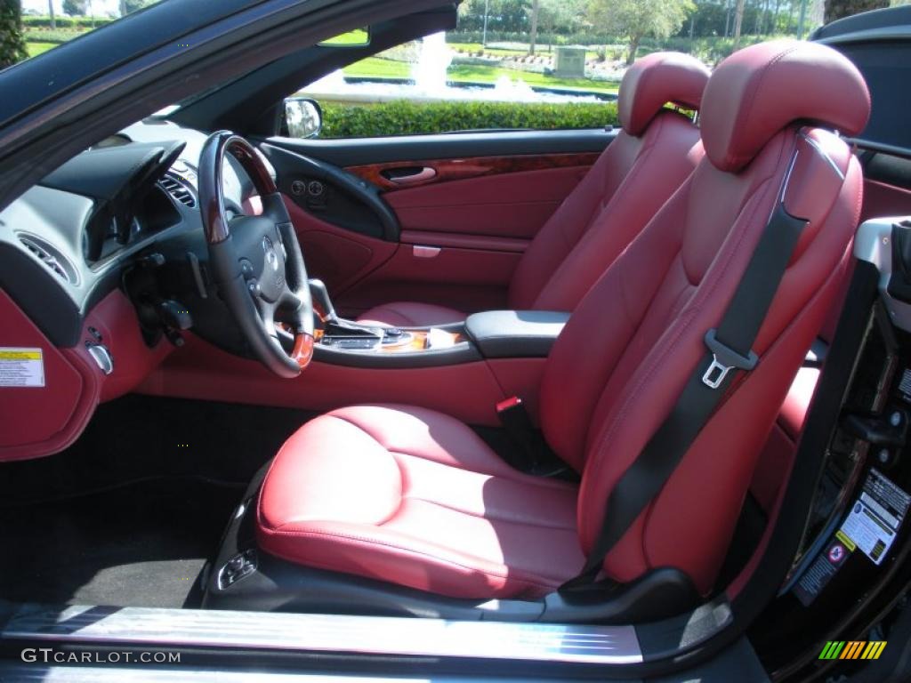Red Interior 2008 Mercedes-Benz SL 550 Roadster Photo #45801681