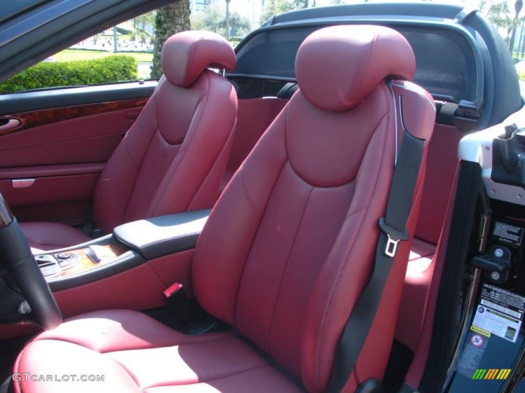 Red Interior 2008 Mercedes-Benz SL 550 Roadster Photo #45801685