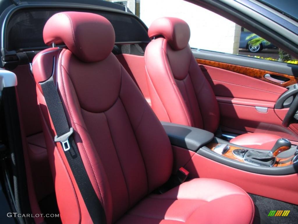 Red Interior 2008 Mercedes-Benz SL 550 Roadster Photo #45801701