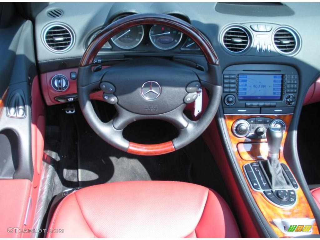 2008 Mercedes-Benz SL 550 Roadster Red Dashboard Photo #45801725