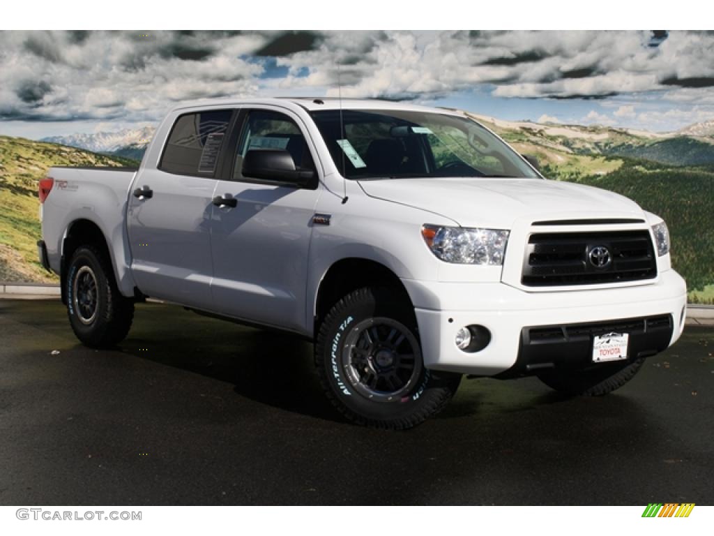 2011 Tundra TRD Rock Warrior CrewMax 4x4 - Super White / Graphite Gray photo #1