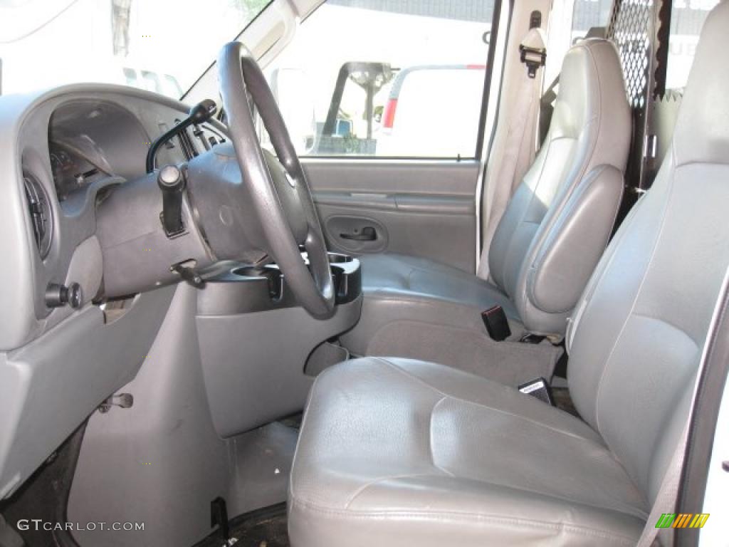 2007 E Series Van E350 Super Duty Commercial - Oxford White / Medium Flint Grey photo #8