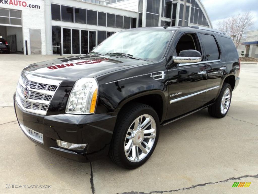 2011 Escalade Platinum - Black Raven / Cocoa/Light Linen Tehama Leather photo #1