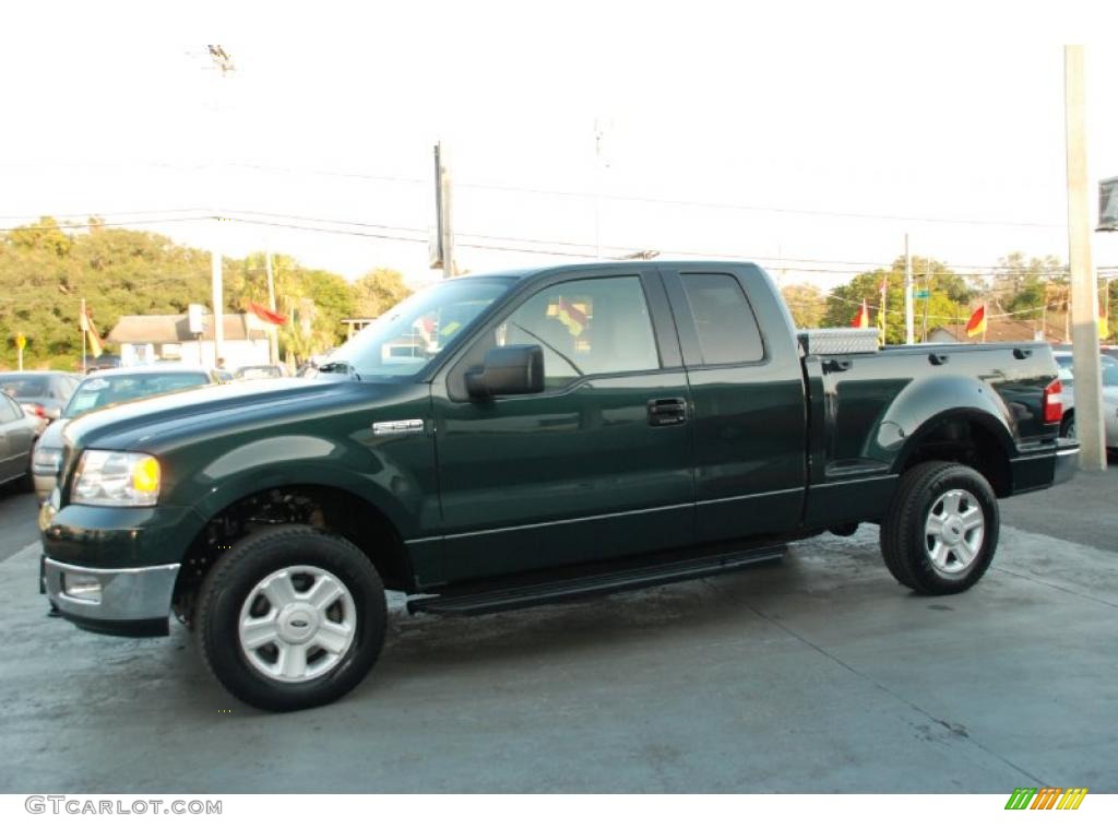 Aspen Green Metallic 2004 Ford F150 XLT SuperCab 4x4 Exterior Photo #45803969