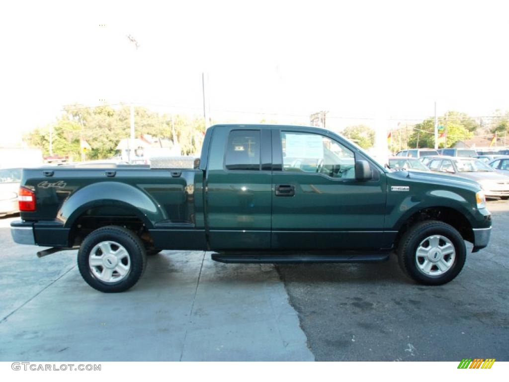 2004 F150 XLT SuperCab 4x4 - Aspen Green Metallic / Tan photo #5