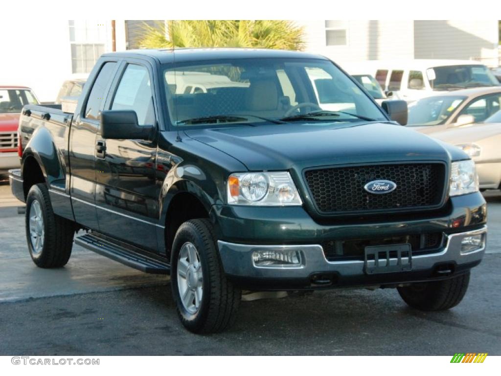 Aspen Green Metallic 2004 Ford F150 XLT SuperCab 4x4 Exterior Photo #45803981