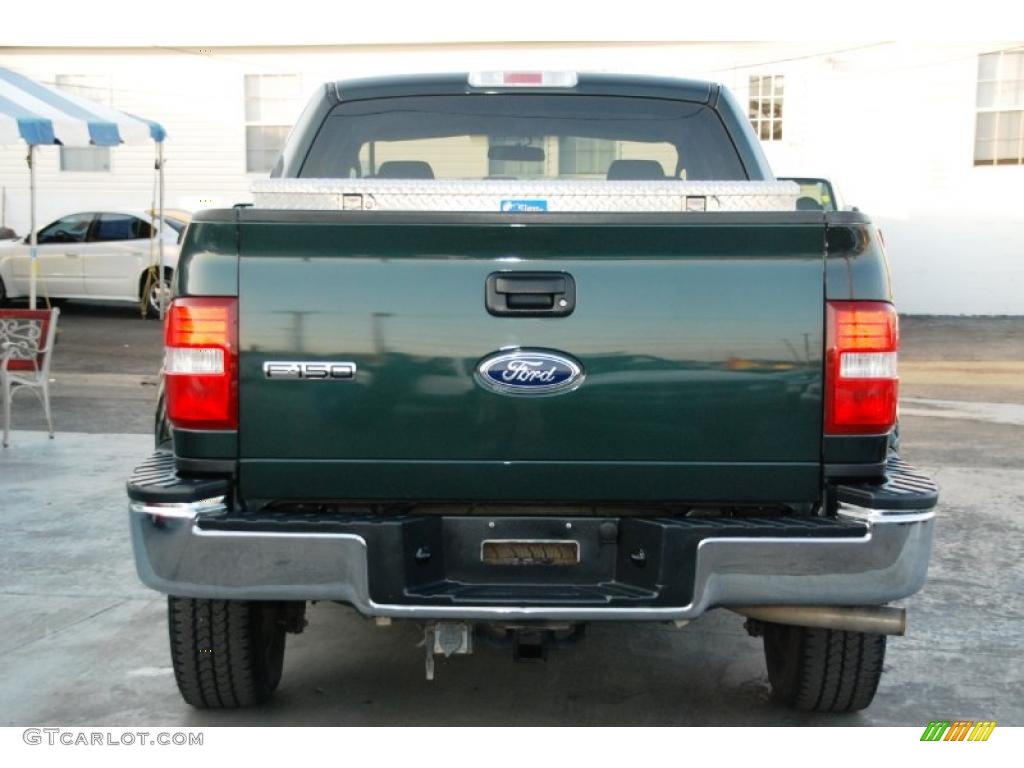 2004 F150 XLT SuperCab 4x4 - Aspen Green Metallic / Tan photo #11