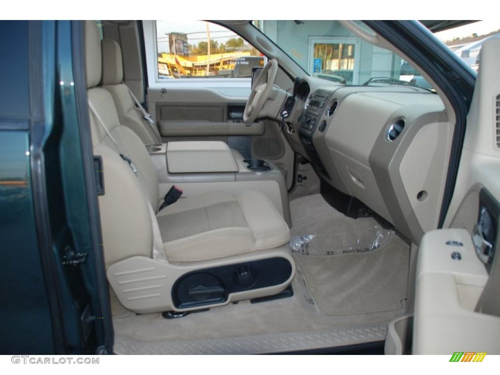 2004 F150 XLT SuperCab 4x4 - Aspen Green Metallic / Tan photo #33