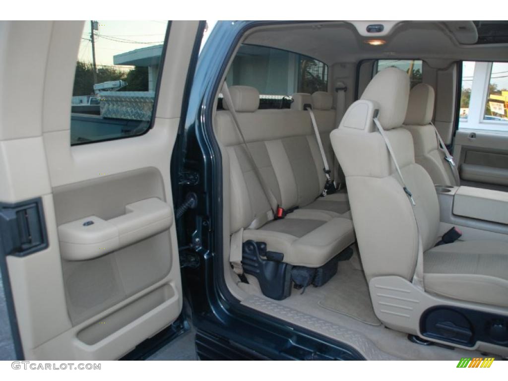 2004 F150 XLT SuperCab 4x4 - Aspen Green Metallic / Tan photo #34